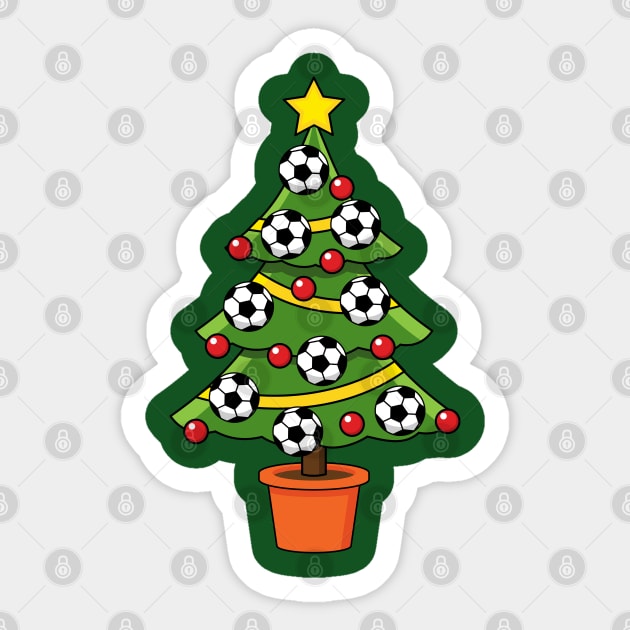 Soccer Football Christmas Tree Sticker by BirdAtWork